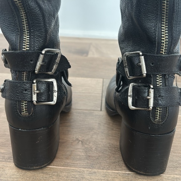 Black Leather Frye Tall Boots - Picture 5 of 7